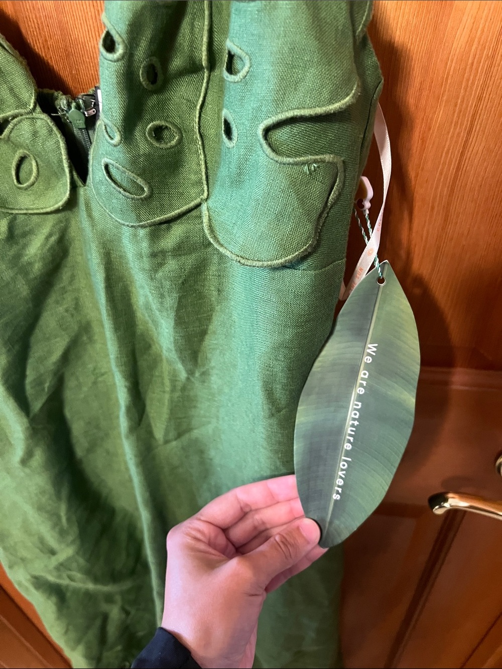 FARM Rio Olive Green Eyelet Maxi Dress - Picture 2 of 3